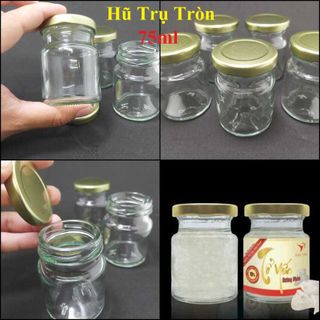 Hũ Chưng Yến Thủy Tinh 70ML nắp thiếc vàng - Hũ Thủy Tinh Đựng Yến Chưng - Hủ Thủy Tinh Đựng Dầu Dừa