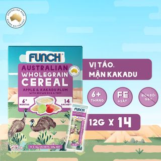 Ngũ Cốc Ăn Dặm Chính Hãng Úc Funch Vị Táo, Mận Kakadu Hộp 168g giá sỉ