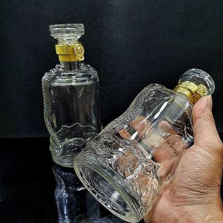Chai Đựng Rượu Thủy Tinh 500ML mẫu rồng nổi - Chai Rượu Thủy Tinh 500ML - Vỏ Chai Rượu Đẹp siêu trong (C3)