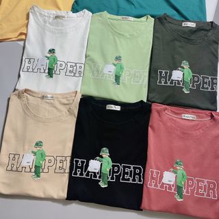 Chuyên sỉ Áo phông cotton khô form oversize dưới 75kg retroduck Xưởng may YoYo chuyên sỉ áo thun thái