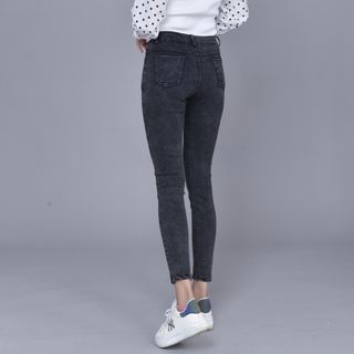 Quần kaki nữ ôm co giản muối tiêu thiêu chéo chân ,dây kéo trước,lưng chum dây săn thời trang công sở, đi làm , đi chơi Kkw05