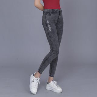 Quần kaki nữ ôm co giản muối tiêu ,thiêu chữ bên hông,dây kéo trước,lưng chum dây săn thời trang công sở,phù hợp đi làm , đi chơi Kkw08