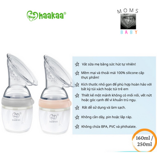 Cốc hứng sữa silicon cao cấp Haakaa Gen 3 kèm nắp, Nhập khẩu chính hãng