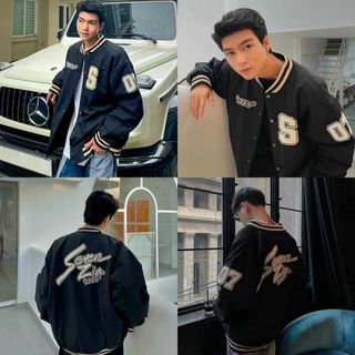 Áo khoác dù bomber logo độc lạ đẹp