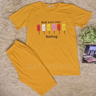 Sét bộ nữ,đồ bộ lững nữ thun sufa cá tính, dể thương-ĐBL08-VÀNG