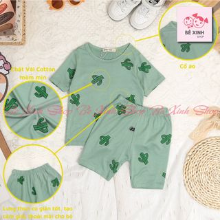 Bộ Cộc Tay Chất Thun Lạnh Cho Bé Trai Bé Gái Đồ Bộ Cộc Hè Cho Bé Tay Ngắn Mặc Nhà Thun Lạnh Cộc Hot