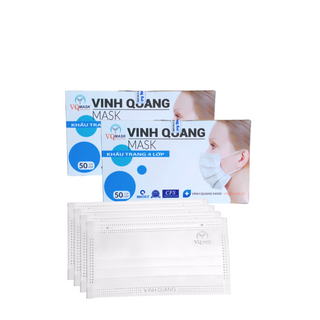 trang y tế 4lớp trắng vinh quang mask 50hộp/ thùng