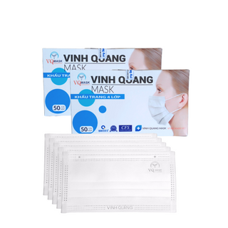 trang y tế 4lớp trắng vinh quang mask 50hộp/ thùng