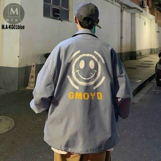 Áo khoác dù form rộng in GMOYD Form to, vải đep.