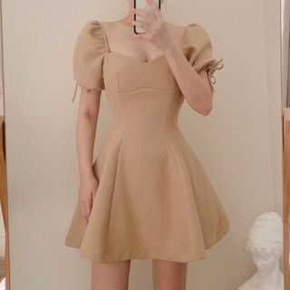 Đầm tay bồng nơ Lita