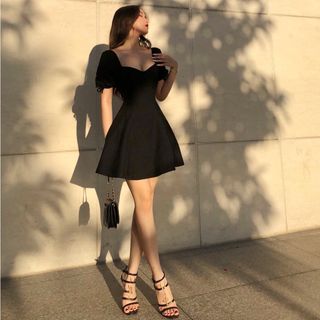 Đầm tay bồng nơ Lita
