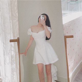 Đầm tay bồng nơ Lita