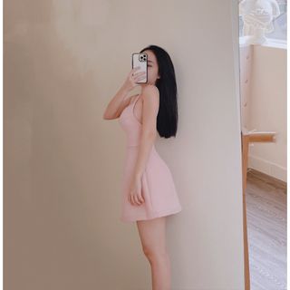 Đầm xốp 2 dây Chloe
