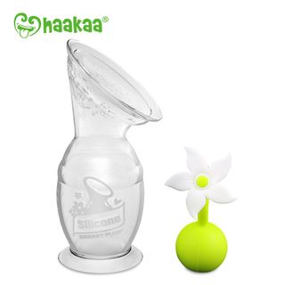 Cốc hứng sữa silicon Haakaa Gen2 Kèm nút hoa chặn