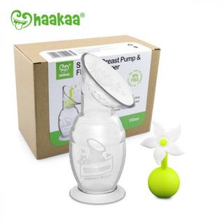 Cốc hứng sữa silicon Haakaa Gen2 Kèm nút hoa chặn