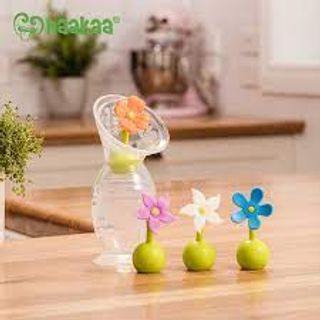 Cốc hứng sữa silicon Haakaa Gen2 Kèm nút hoa chặn