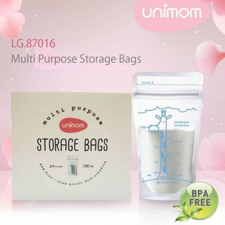 Túi trữ sữa đa năng Unimom Hàn Quốc hộp 30 túi 100ml không có BPA giá sỉ