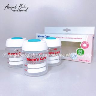 Bộ 3 bình trữ sữa Mum's Care cổ rộng giá sỉ