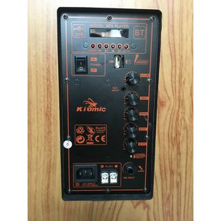 Loa kéo Kiomic K123 - Loa bass 3 tấc kèm 2 Micro âm thanh hay gia rẻ, Hàng chính hãng BH 6 tháng