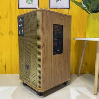 Loa kéo Kiomic K123 - Loa bass 3 tấc kèm 2 Micro âm thanh hay gia rẻ, Hàng chính hãng BH 6 tháng