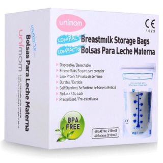 Túi đựng sữa mẹ (trữ sữa mẹ) Unimom Compact không có BPA 210ml giá sỉ