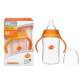 Bình sữa PP Wesser cổ rộng 180ml - 260ml