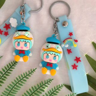 Móc khóa cute hình cô bé vịt xanh dễ thương giá rẻ chất liệu PVC cứng cáp siêu bền bán chạy nhất hiện nay