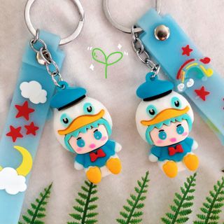Móc khóa cute hình cô bé vịt xanh dễ thương giá rẻ chất liệu PVC cứng cáp siêu bền bán chạy nhất hiện nay