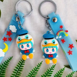 Móc khóa cute hình cô bé vịt xanh dễ thương giá rẻ chất liệu PVC cứng cáp siêu bền bán chạy nhất hiện nay