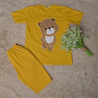 Sét bộ nữ ,đồ bộ lững nữ thun coton 100% cao cấp ĐBL 05-VÀNG