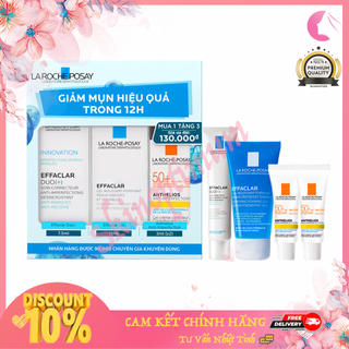 BỘ SẢN PHẨM L.a R.o.c.h.e-P.o.s.a.y DƯỠNG GIẢM MỤN, NGỪA THÂM 4 MÓN