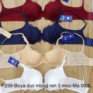 ÁO NGỰC - ÁO LÓT REN 3 MÓC CÀI BOYA 003L MÚT VỪA TẠO SỰ QUYẾN RŨ CHO BẦU NGỰC