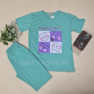 Sét bộ nữ ,đồ bộ lững ngố nữ thun tici thời trang xuân hè BL 09- XANH NGỌC