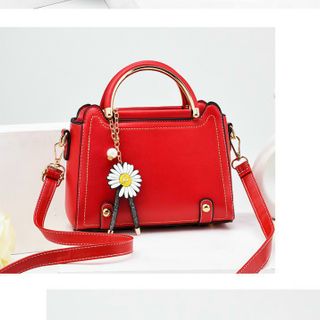 Túi đeo chéo cầm tay nữ kèm móc khóa hoa cúc xinh xắn hàng Quảng Châu cao cấp chuẩn form dáng
