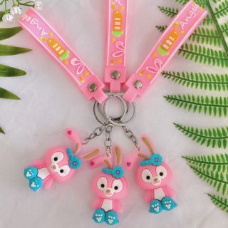 Móc khóa cặp cute hoạt hình bé thỏ hồng dễ thương cực hot giá rẻ chất liệu PVC cứng cáp bán chạy nhất hiện nay