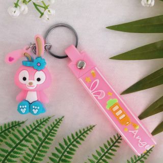 Móc khóa cặp cute hoạt hình bé thỏ hồng dễ thương cực hot giá rẻ chất liệu PVC cứng cáp bán chạy nhất hiện nay