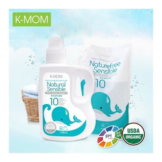 (Tặng chai nước giặt Zero Dust 1000ml) Combo 2 chai nước giặt sơ sinh K-mom Organic 1700ml giá sỉ