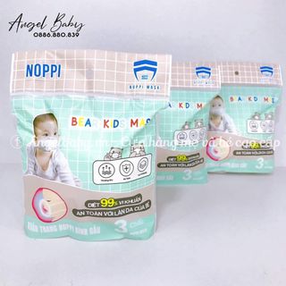 Combo 5 set khẩu trang gấu cho bé sơ sinh 3D dễ thương NOPPI MASK Set 3 cái cho bé giá sỉ