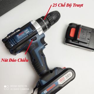 khoan pin 36V hàng của đức siêu khỏe - có chế độ búa khoan tường bê tông