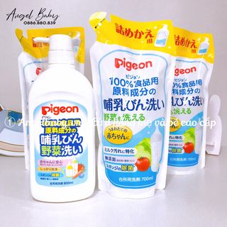 Nước rửa bình sữa Pigeon nội địa Nhật Túi 700ml / Chai 800ml giá sỉ