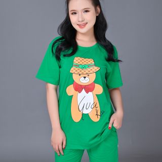 Sét bộ nữ ,đồ bộ lững nữ thun coton 100% cao cấp ĐBL 03-XANH