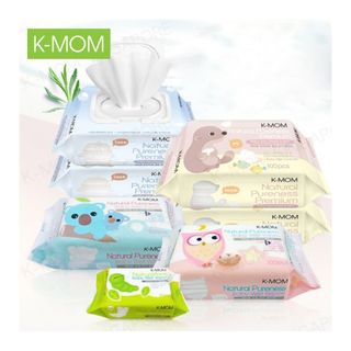 [CHÍNH HÃNG] Combo 6 bịch khăn ướt cao cấp K-MOM Hàn Quốc (100c) giá sỉ