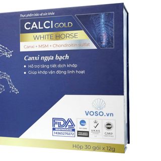 Canxi dùng cho người già, đau nhức xương khớp, thoái hóa khớp (Calci Gold white horse)