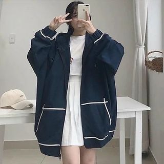 Áo khoác chạy sọc che nắng, chất thun nỉ mềm mịn form dưới 70kg