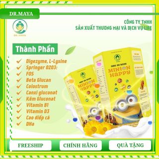 Siro ăn ngon MINION Happy 30 gói - 10ml/gói - Hàng chính hãng - Giá Sỉ từ 5 hộp