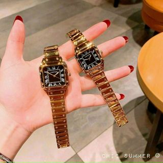 ĐỒNG HỒ CARTlER COUPLE LA MÃ VUÔNG