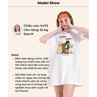 Đầm suông dài tay lỡ, váy suông dáng dài tay vintage nữ cổ tròn chất cotton bigsize DT005 Miucho in brand name