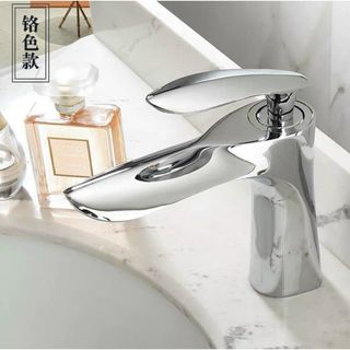 Vòi lavabo nóng lạnh kiểu lá với nhiều màu như đen/trắng bóng/vàng
