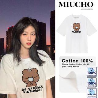 Áo phông nữ form rộng tay lỡ unisex đẹp, áo thun nữ form rộng tay lỡ unisex cotton hàn quốc AT092 Miucho in hình