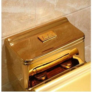 Bồn cầu một khối màu vàng với hệ xả siphong cao cấp